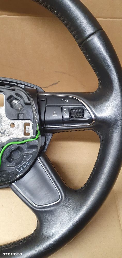 Kierownica multifunkcyjna multifunkcja skórzana skóra Audi A4 B8 Lift 4L0419091AC - 6