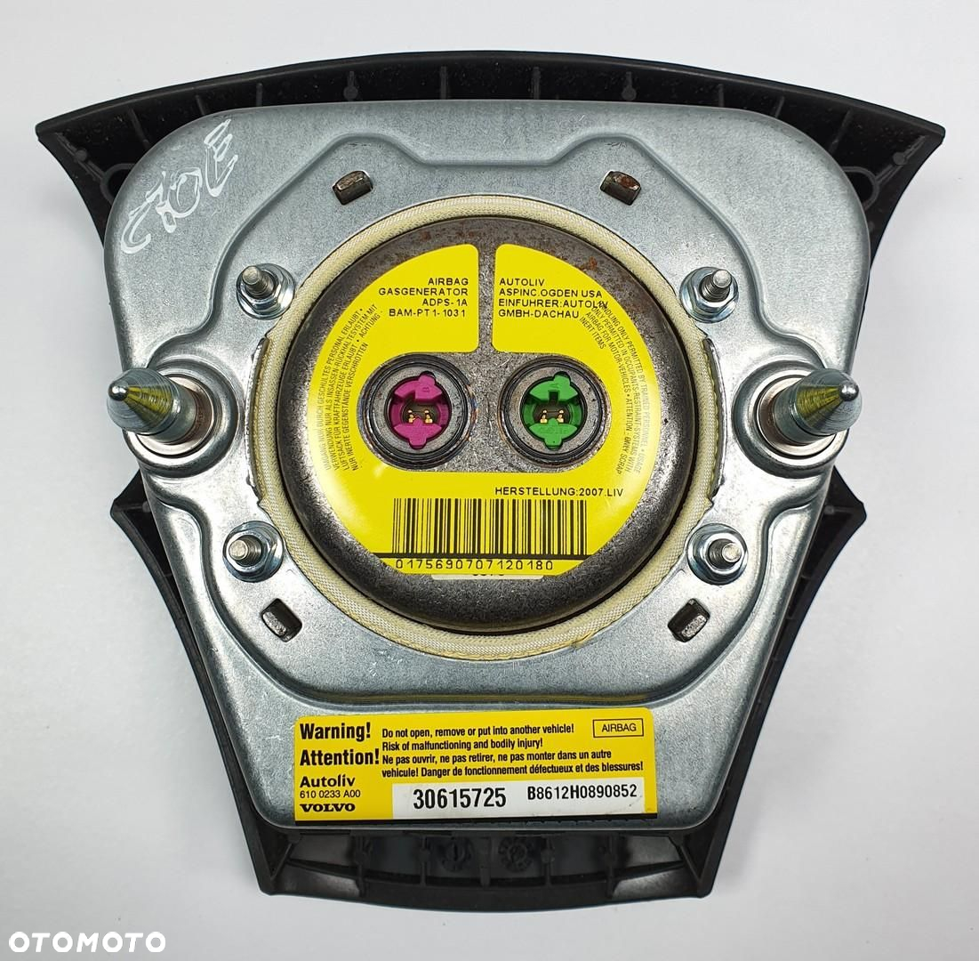 PODUSZKA AIRBAG AIR BAG KIEROWCY VOLVO C70 II 30615725 - 3
