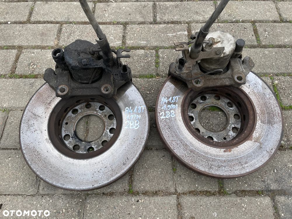AUDI A4 B5 VW PASSAT ZACISKI HAMULCOWE TARCZE KLOCKI KOMPLET PRZÓD 288 1,8T 1,9TDI - 1