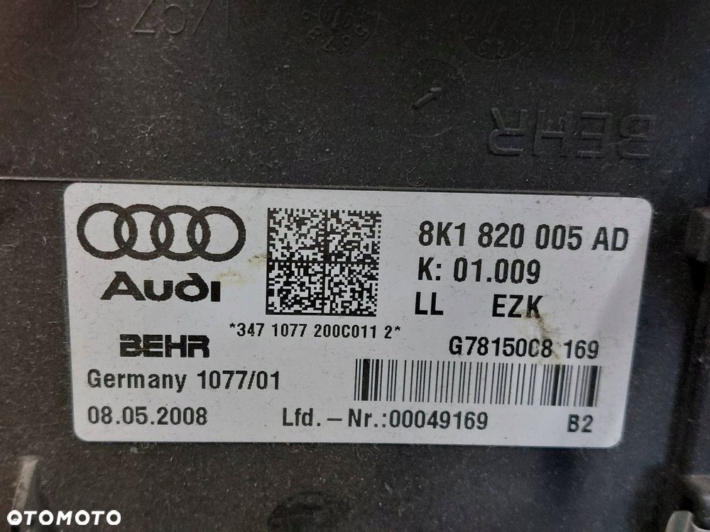 OBUDOWA NAGRZEWNICY NAGRZEWNICA AUDI A4 B8 EU 8K1820005AD K9749004 - 5