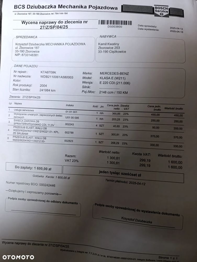 Mercedes-Benz Klasa E 220 CDI Automatik Elegance - 14