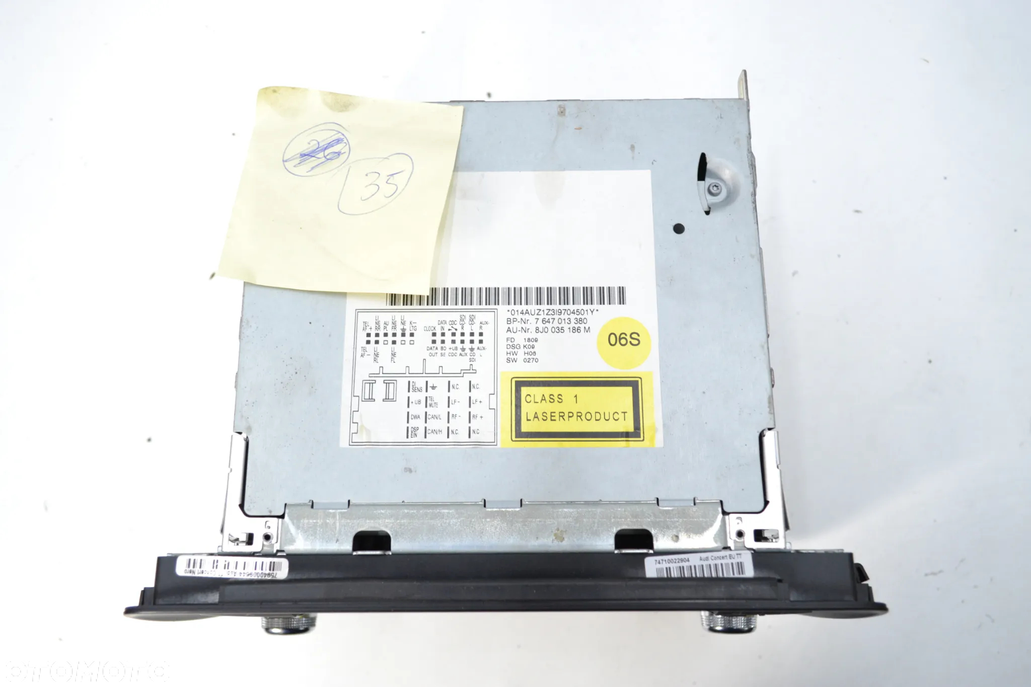 AUDI TT BLAUPUNKT RADIO ODTWARZACZ MP3 8J0035186M GORLICE - 3