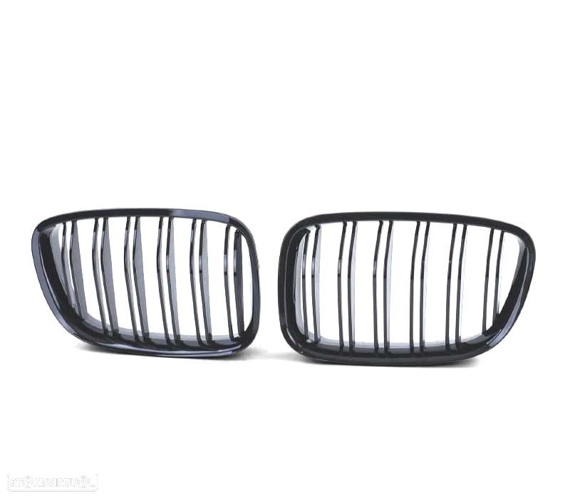 GRELHA FRONTAL BMW SERIE 5 GT F07 09 PRETO BRILHANTE - 4