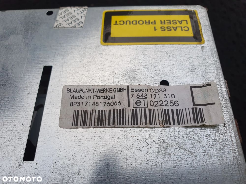 FIAT PUNTO RADIOODTWARZACZ PŁYT CD ESSEN CD33 7643171310 BLAUPUNKT - 2
