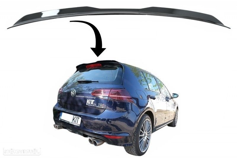 Aileron VW Golf 7 Look Gti Preto Brilho (Lamina)