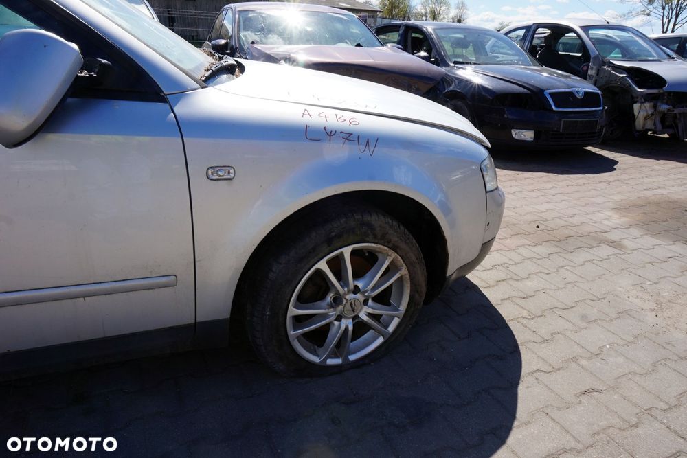 MASKA ZDERZAK BŁOTNIKI LAMPY A4 B6 LY7W  AUDI 2000-2006 SREBRNY PRZÓD KOMPLETNY - 21