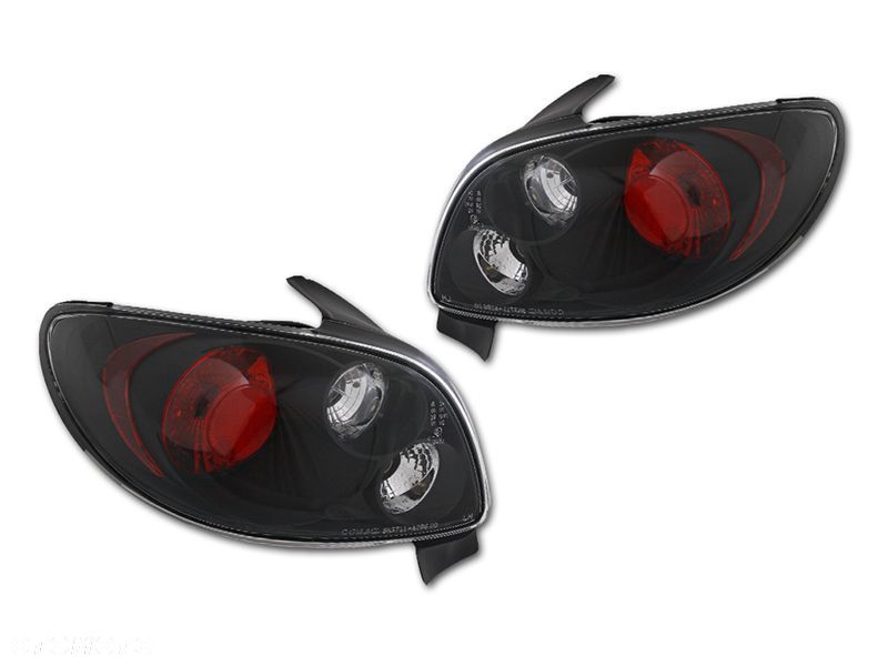 LAMPA TYL KPL PEUGEOT 206 1998- BLACK LEXUS TUNING - 1