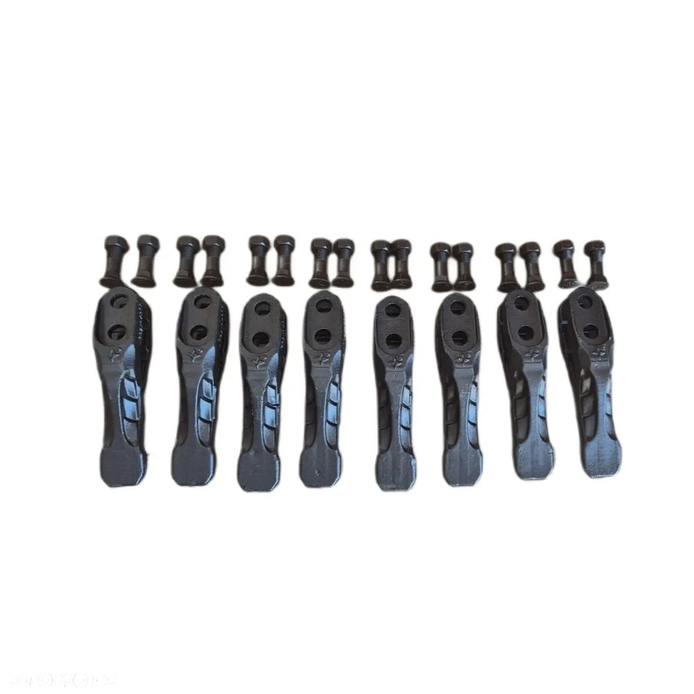 Komplet 8 zębów środkowych łyżki przedniej JCB 3CX 4CX NOWY MODEL ZESTAW - 1