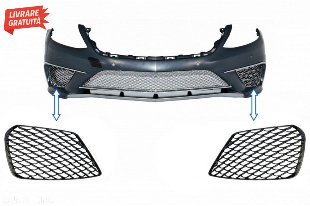 Grile Laterale Mercedes S-Class W222 (2013-2017) S63 Design Negru Luci - 1