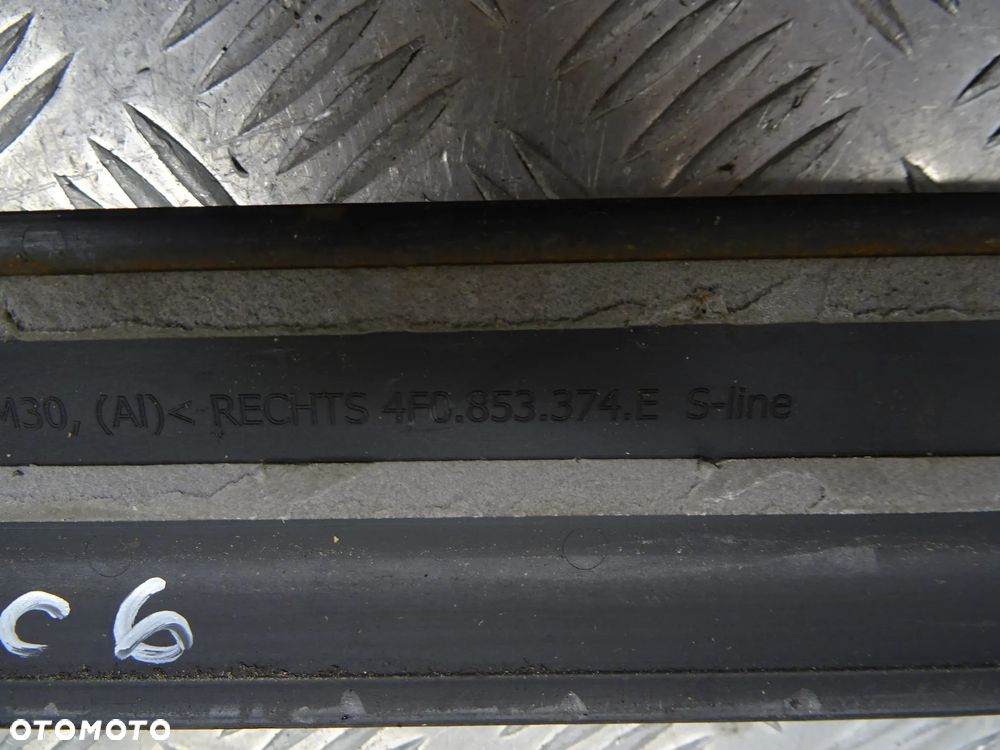 AUDI A6 C6 KOMBI 04-07 4.2 V8 LISTWA PROGOWA DRZWI PRAWA LEWA PRZÓD TYŁ 4F0853374E - 3