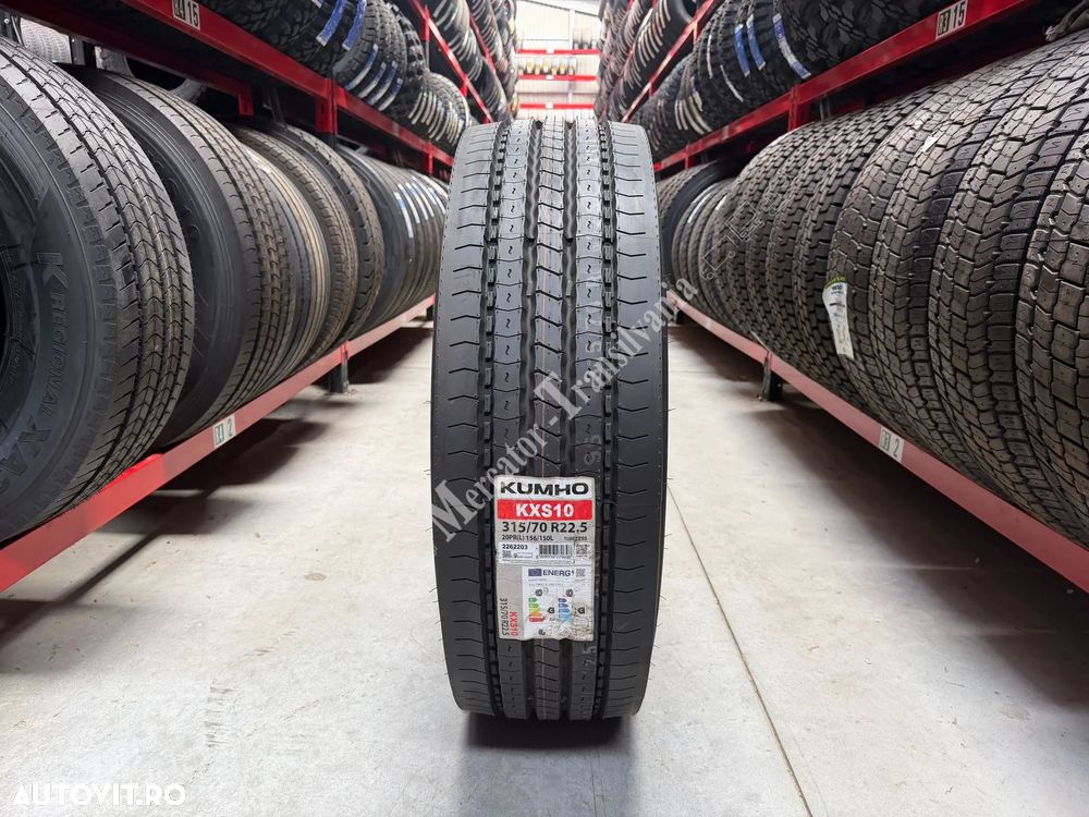Anvelopa NOUA 315/70R22.5 Kumho KXS10, M+S*, Hybrid, Directie, 156/150L/C/C/A - 2