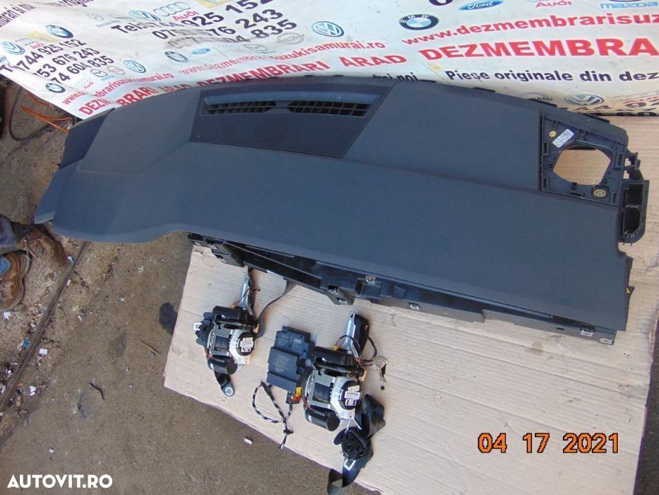 plansa bord cu airbag pasager+centuri+modul airbag uri - 6