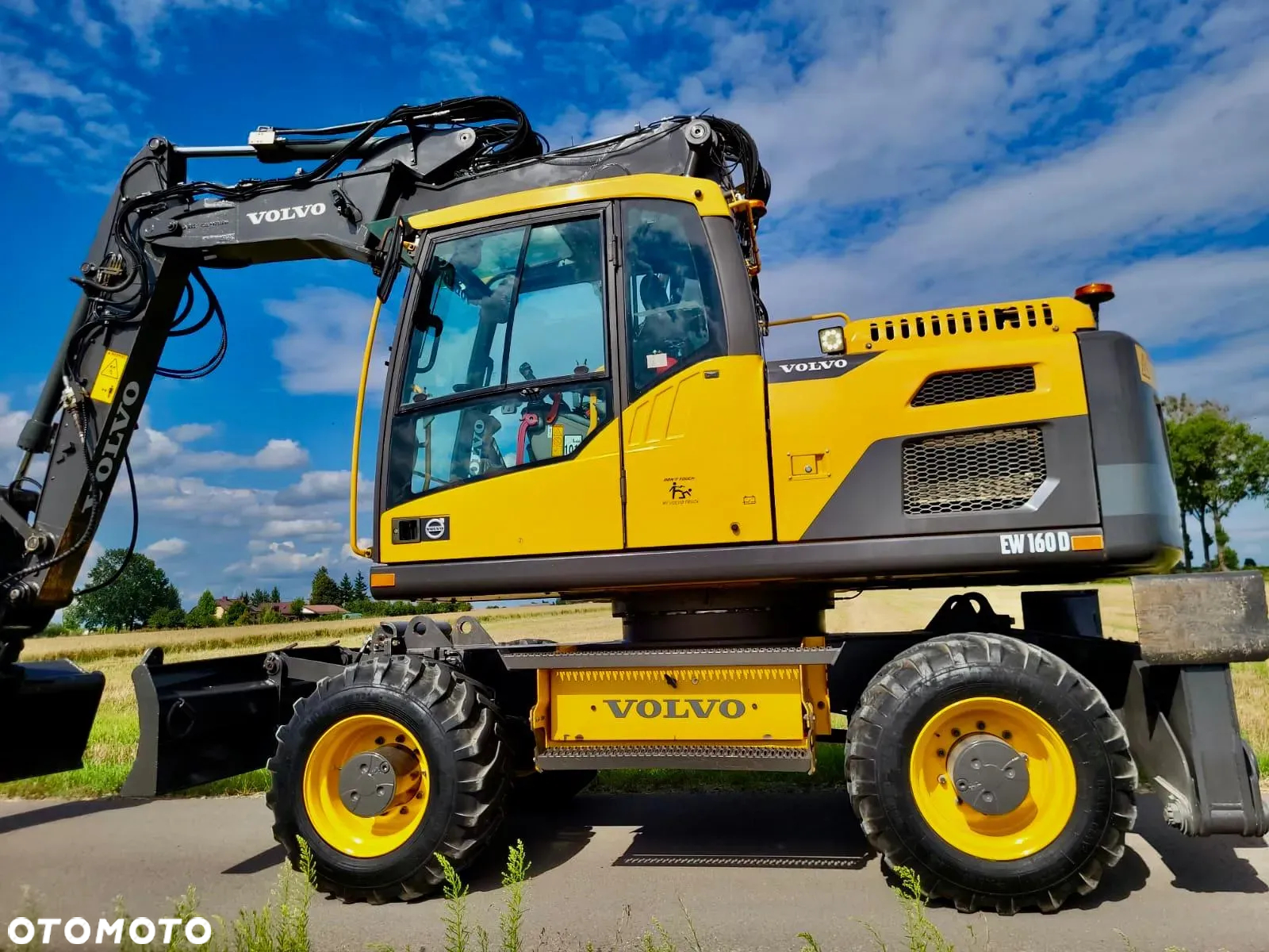 Volvo EW 160 D  Koparka Kołowa, Rototilt Rotator, 4 ŁYZKI Pług, Podpory - 8