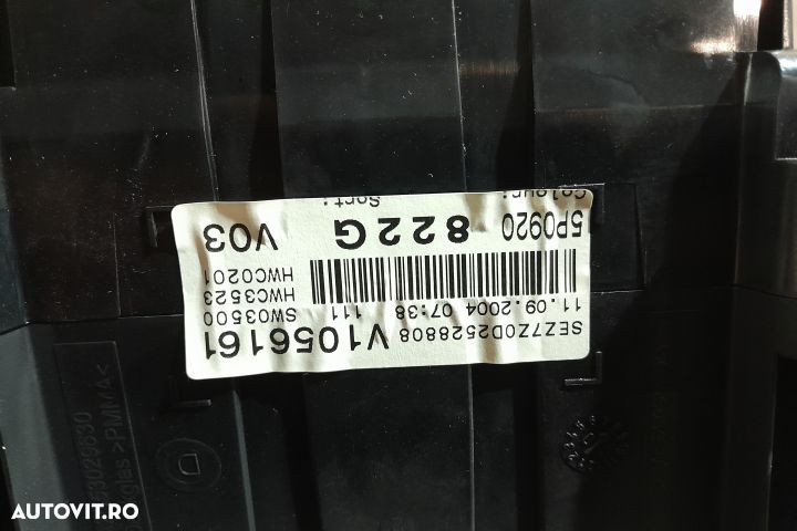 Ceasuri bord 5P0920822G Seat Altea 1 [2004 - 2009] Minivan 1.9 TDI MT - 4