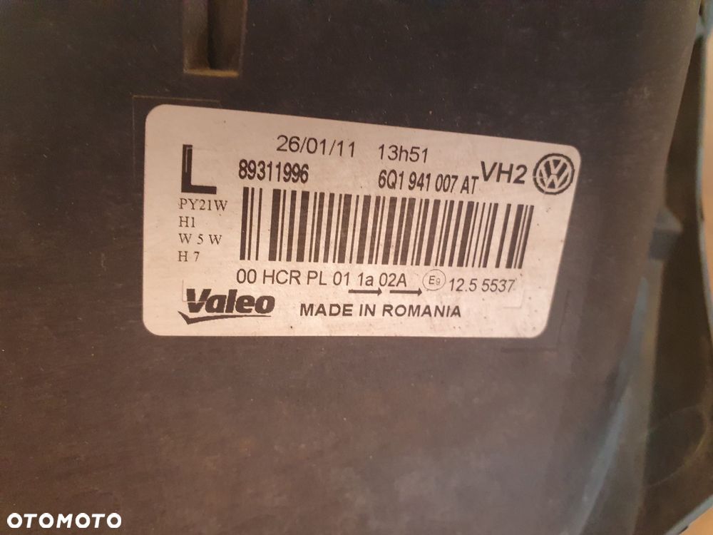 REFLEKTOR LEWY VW POLO 9N LIFT 06-09 VALEO EUROPA - 4