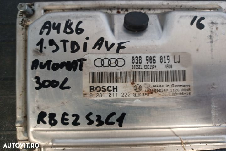Calculator motor ECU 038906019LJ 0281011222 - 1.9 TDI AVF 038906019LJ - 3
