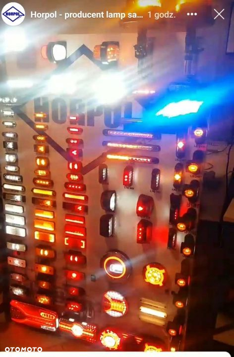 LAMPA OBRYSOWA LED OBRYSÓWKA BIAŁO CZERWONA LAWETA - 14