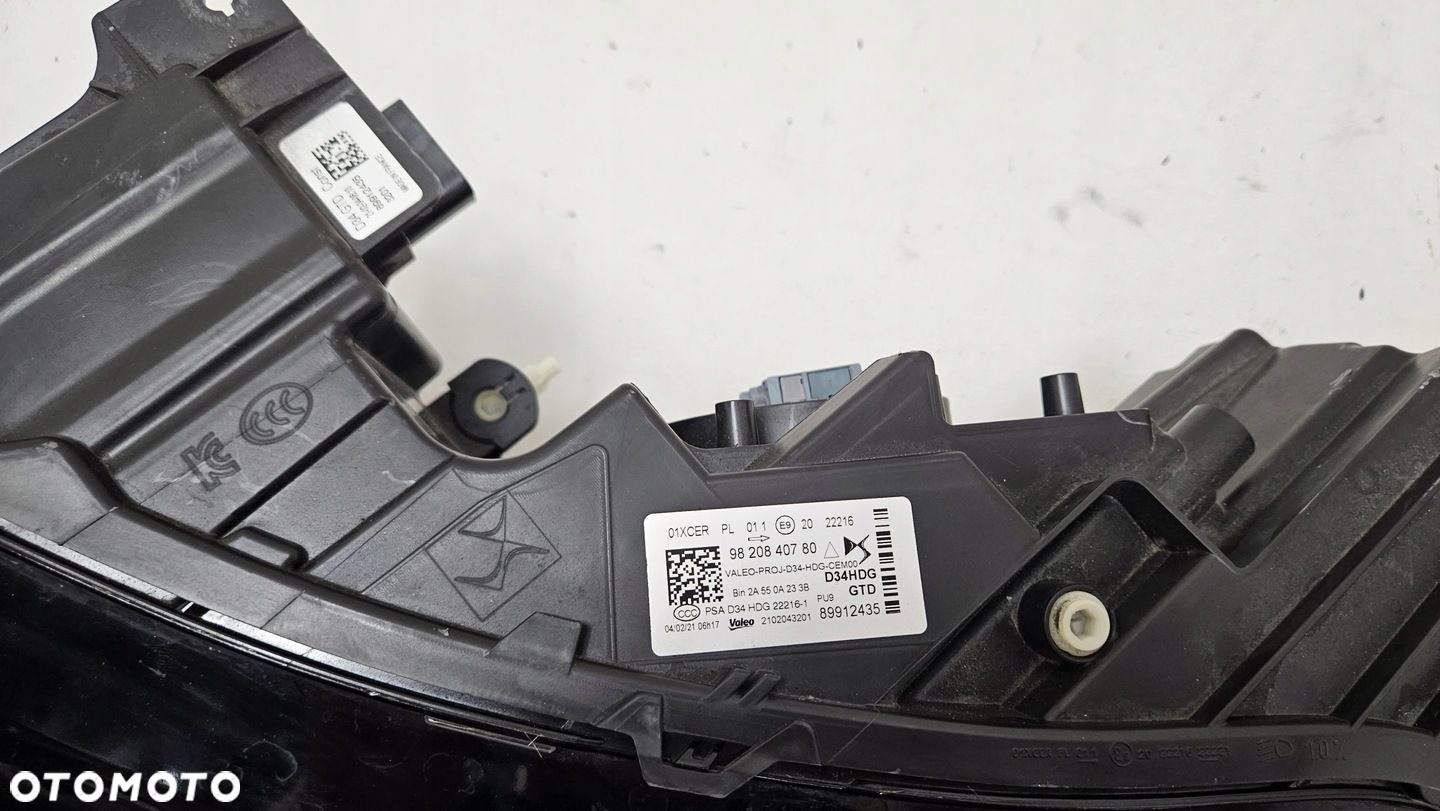 LAMPA LEWA PRZÓD CITROEN DS3 CROSSBACK 9820840780 - 13