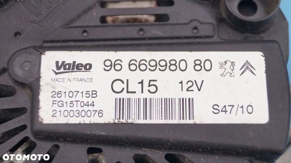 Alternator 9666998080 Peugeot Citroen 1.6 16V 5F01 Gliwice - 2