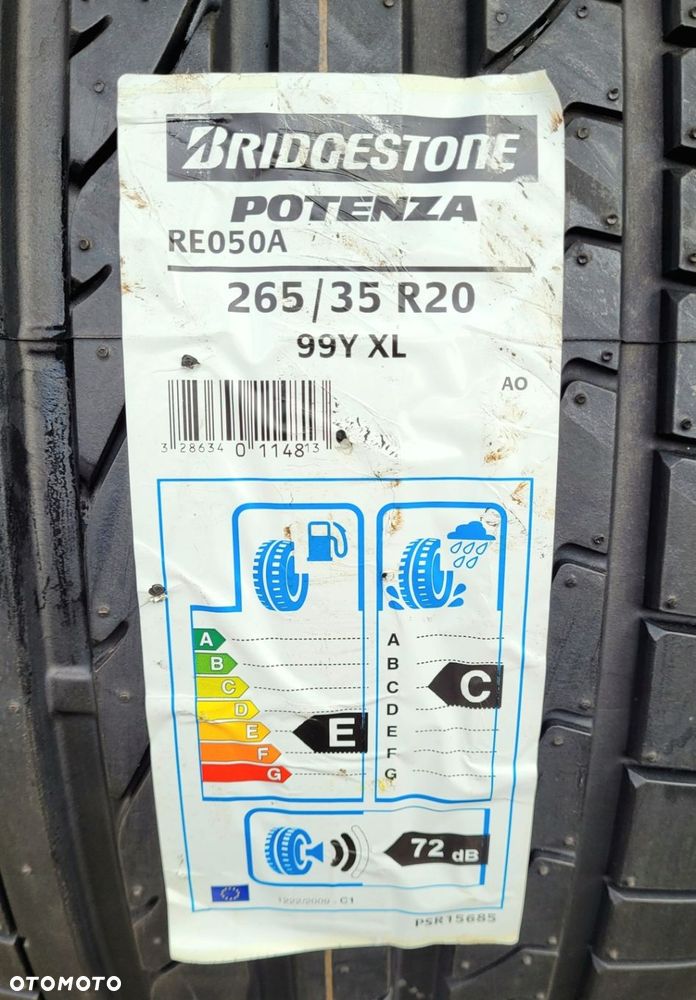 4x Bridgestone Potenza RE050A 265/35R20 99Y XL L557A - 3