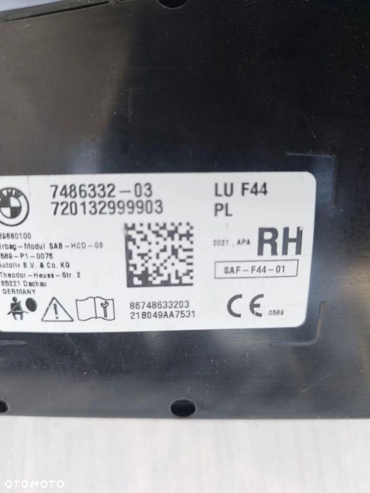 AIRBAG PODUSZKA FOTELA LEWA PRAWA BMW 2 F44 GRAN COUPE 7486331 7486332 - 9