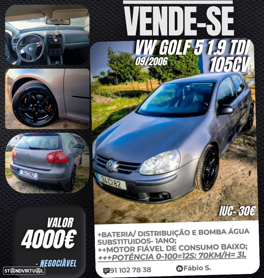 VW Golf 1.9 TDi 6V Trendline AC - 2