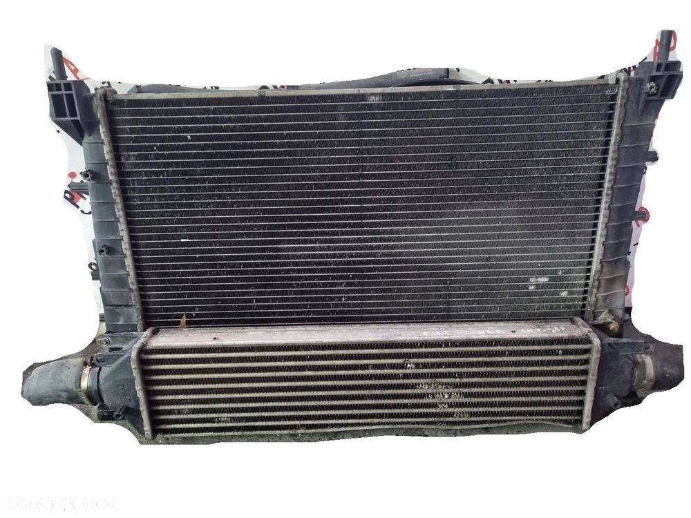 FIAT LINEA 07-15 r. 1,4 T-JET chłodnica wody + intercooler + wentylator * - 1