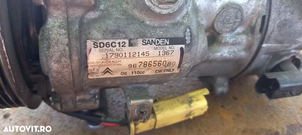 Compresor de clima Peugeot 207 ,307 408 1.6 hdi 2007 - 3