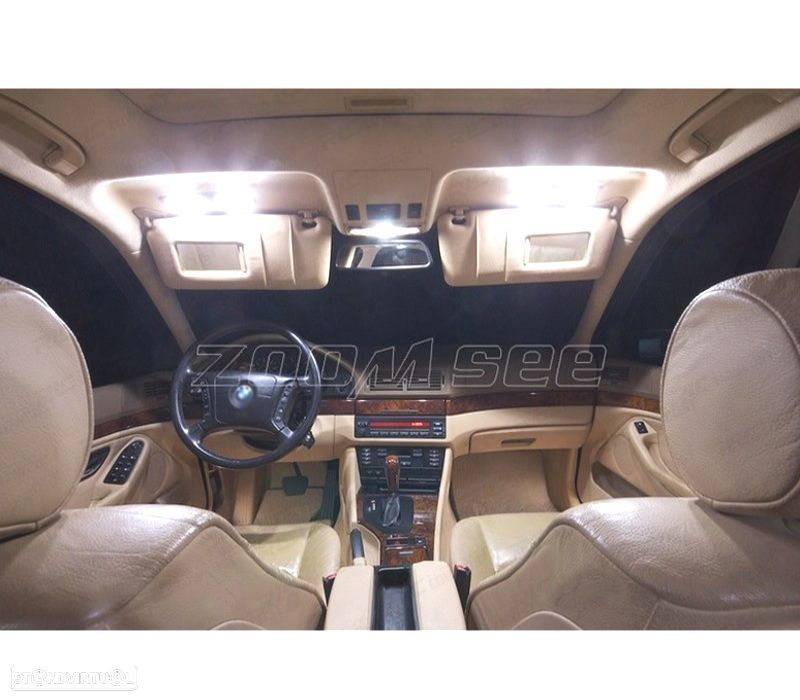 KIT COMPLETO DE 19 LÂMPADAS LED INTERIOR BMW E39 5 SERIE SEDAN 520I 535I 525I 528I 530I 540I M5 96- - 4