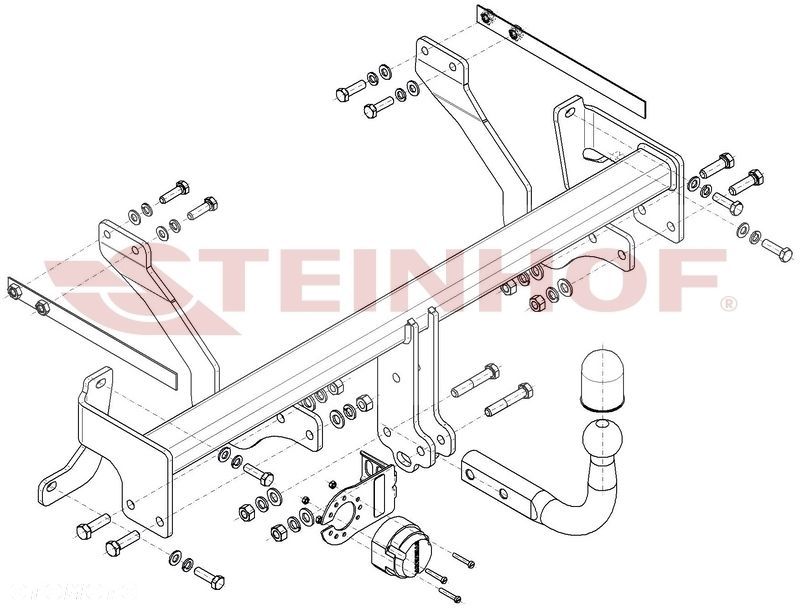 Hak Holowniczy  + MODUŁ 7PIN do Fiat Doblo Work-Up Pickup od 2011 - 2