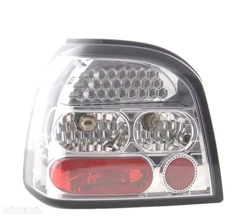 FAROLINS TRASEIROS LED CROMO VOLKSWAGEN VW GOLF III 3 5P 92-97 - 1