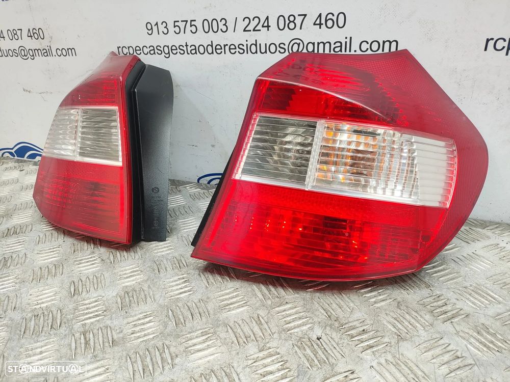 Farolins traseiros trás direito esquerdo originais BMW Serie 1 E81 E87 Pré LCI de 2004 a 2007 - 4