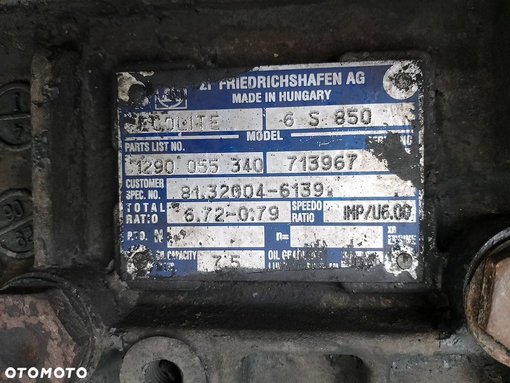 SILNIK KOMPLETNY+ SKRZYNIA MAN TGL 12.180 4X2 BL D0834 LFL4  6S850 - 14