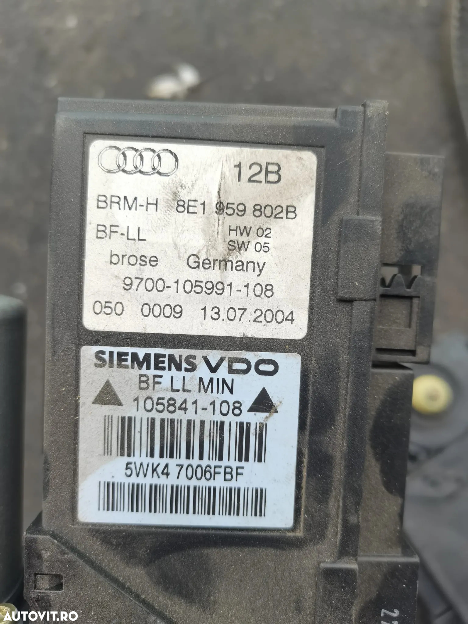 Motoras macara geam electric usa fata Audi A4 b7 8e1959802b  9700105991108  105841108  5wk47006fbf - 2