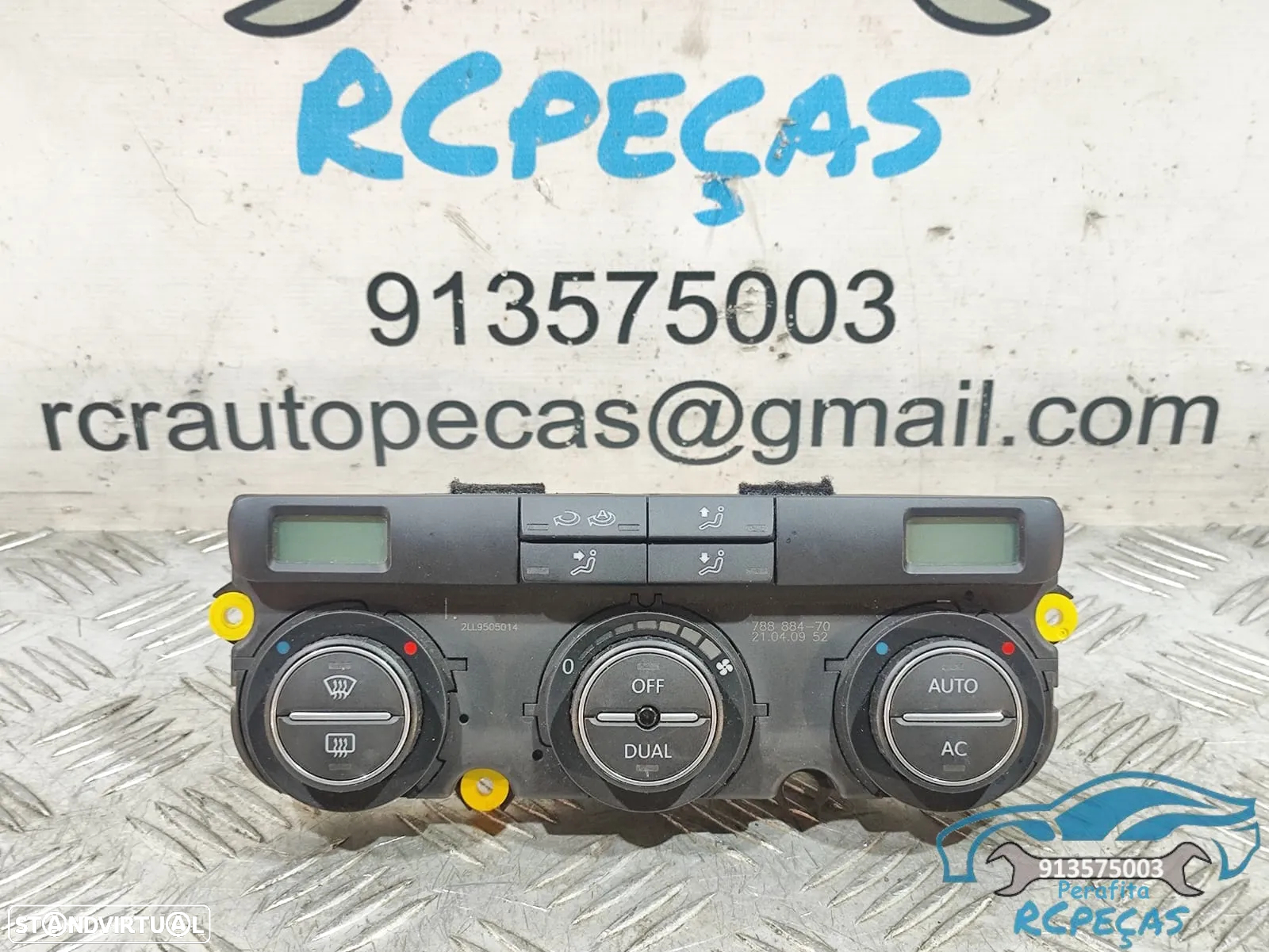 Climatronic VW Volkswagen Scirocco Mk3 - 1K0907044CT - Display Sofagem Comando Ar Condicionado AC - 2004 / 2009 - Touran Golf Tiguan Variant Jetta - 2