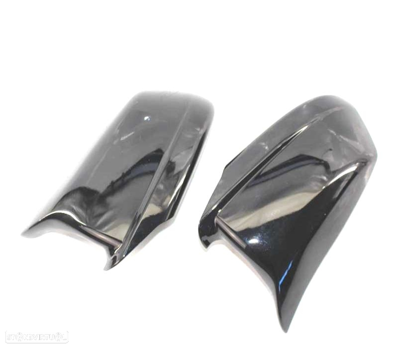 CAPAS DE ESPELHOS RETROVISORES BMW F10 F11 F18 LOOK M 11-13 PRETO BRILHANTE - 3