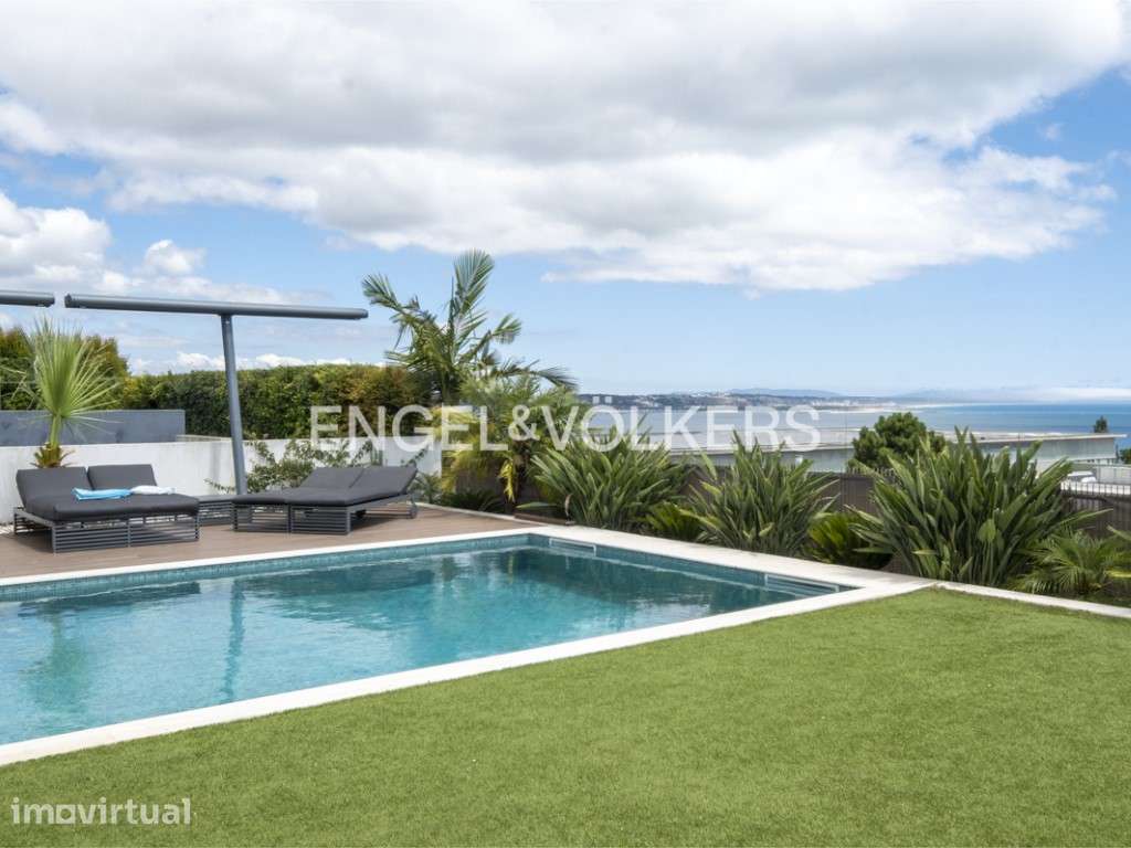 Moradia de Luxo com Piscina e Excecional Vista Rio e Mar em Oeiras - Grande imagem: 4/30