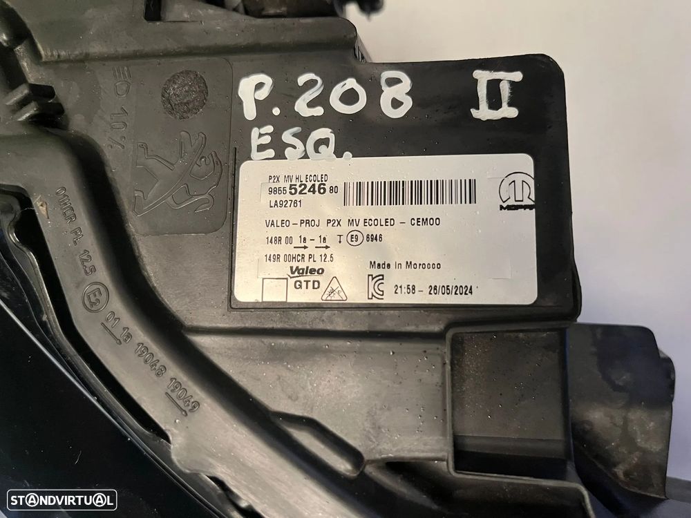 PEUGEOT 208 / 2008 II FAROL LED ESQUERDO - FF354 - 5