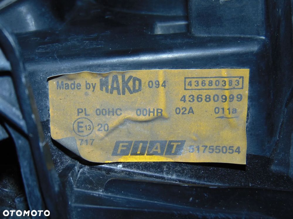 ORYGINAŁ lampa przednia przód prawa Fiat Doblo I FL lift 05-10r EUROPA - 9
