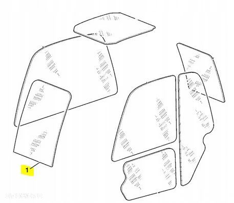 Szyba przednia czołowa  JCB ładowarka JCB 530-70, 531-70, JCB 532, 535-95 540 ładowarka JCB 536-60 - 1