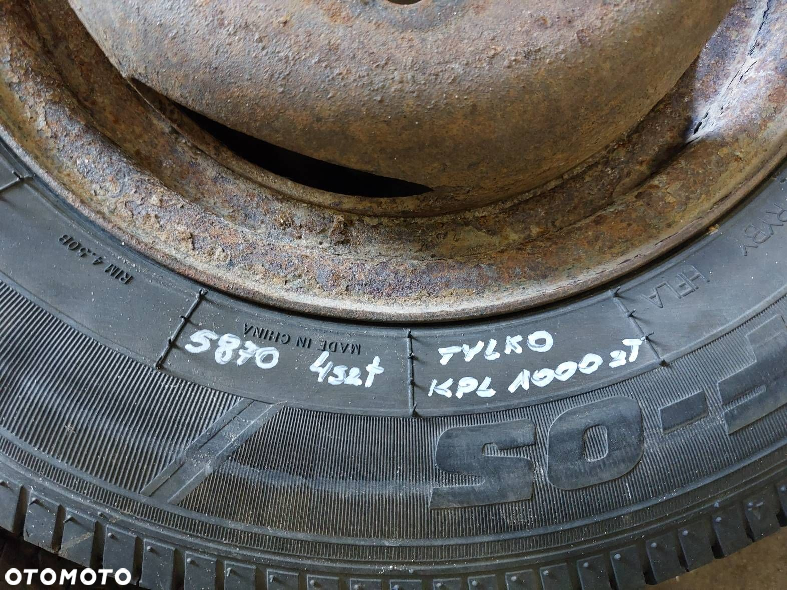 KOŁA KOMPLET FELGI OPONY CAŁOROCZONE 5x139 155R12C  KIA BONGO K2700 - 2