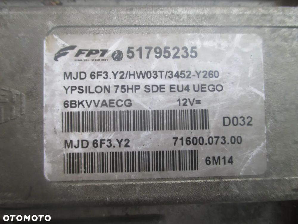 Sterownik komputer Lancia Ypsilon 51795235 MJD6F3.Y2 - 2