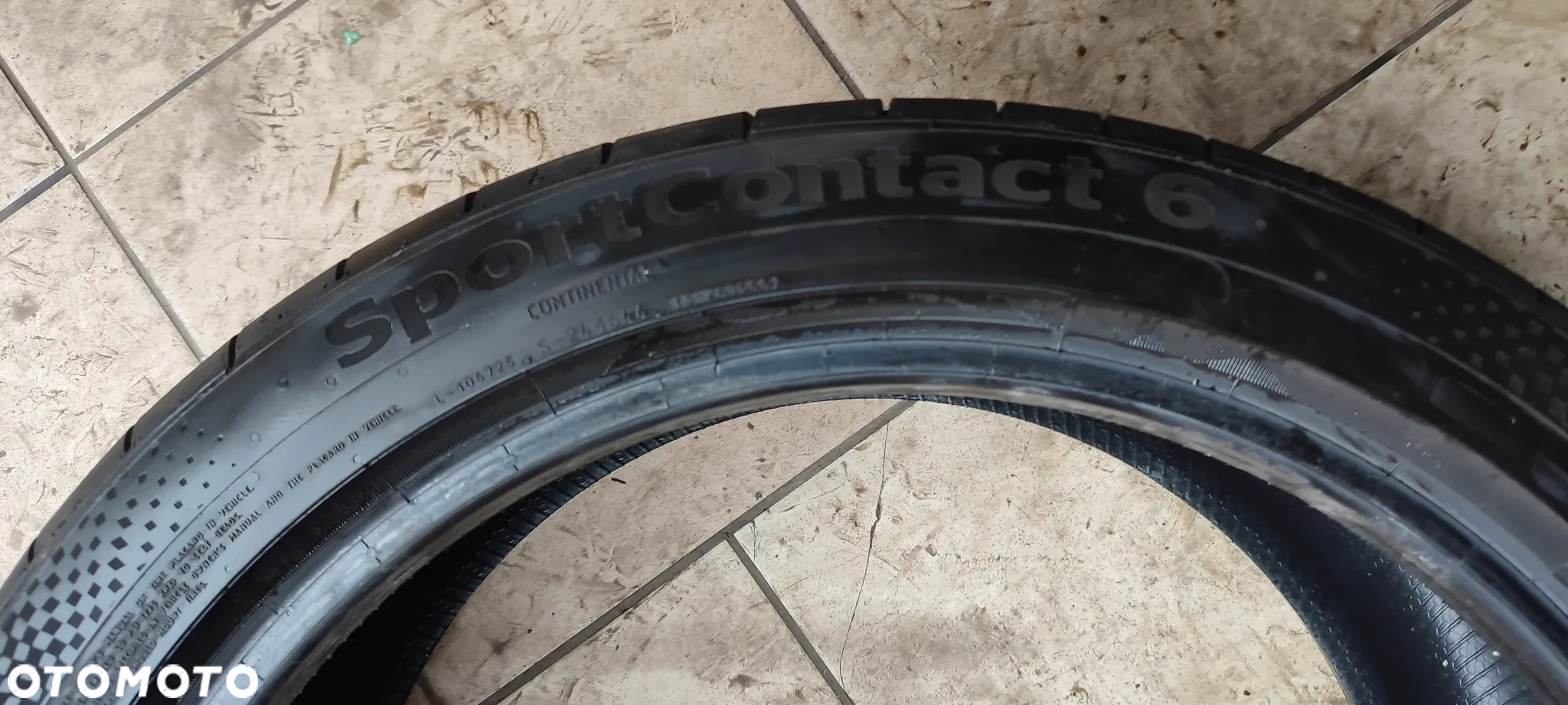 OPONY LETNIE 235/40R18 95Y XL CONTINENTAL SPORT CONTACT 6 (5122) LATO 2x6mm 2x5mm KOMPLET 4 SZTUKI - 5