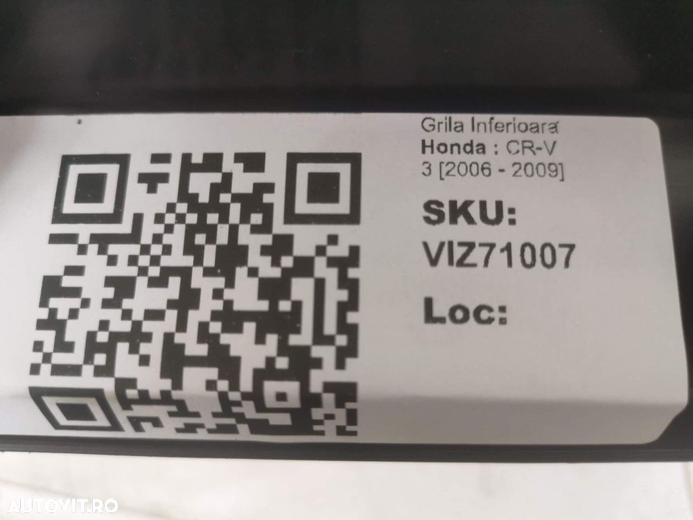 Grila Inferioara Honda  CR-V 3 2006 2007 2008 2009 Originala In Stare - 8