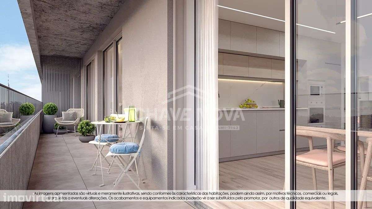 Apartamento T2 Novo c/ Lugar de Garagem em Mafamude (El Corte Inglés) - Grande imagem: 4/31
