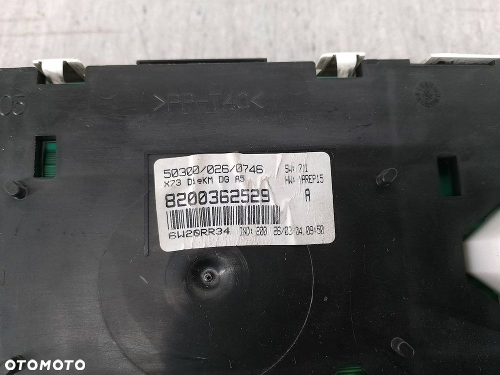 LICZNIK RENAULT VEL SATIS 8200362529   8200029616   5514000062 2.2 DCI - 6