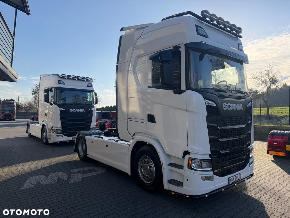 Scania S450 salon Polska, klima postojowa - 2