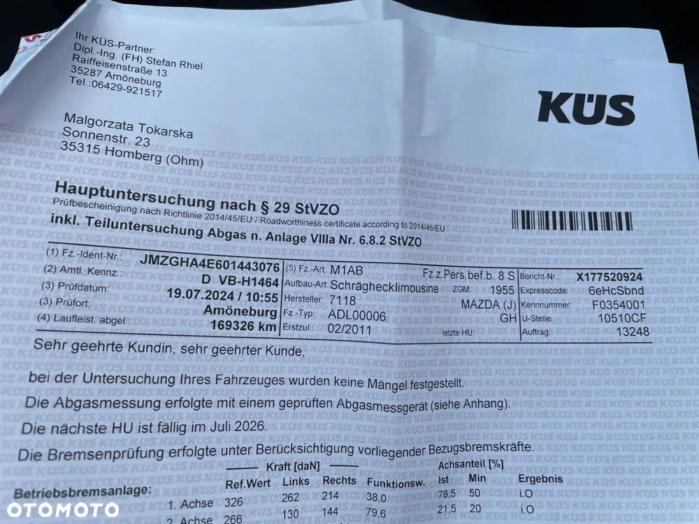 Mazda 6 Sport 2.0 MZR DISI Exclusive-Line - 27