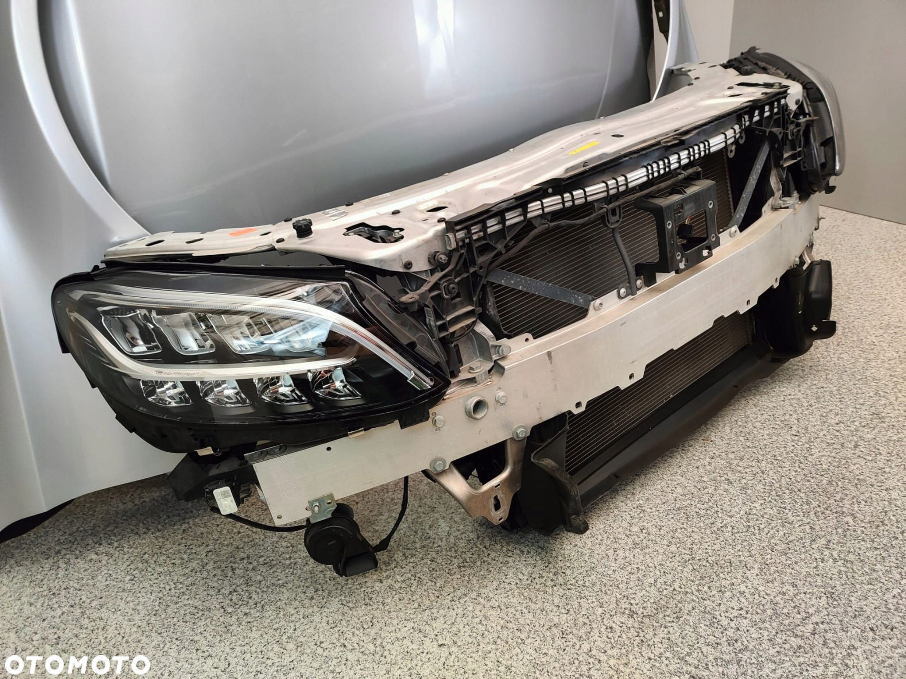 MERCEDES W205 LIFT C43 AMG PRZÓD ZDERZAK BŁOTNIKI CHŁODNICE LAMPY MASKA - 9