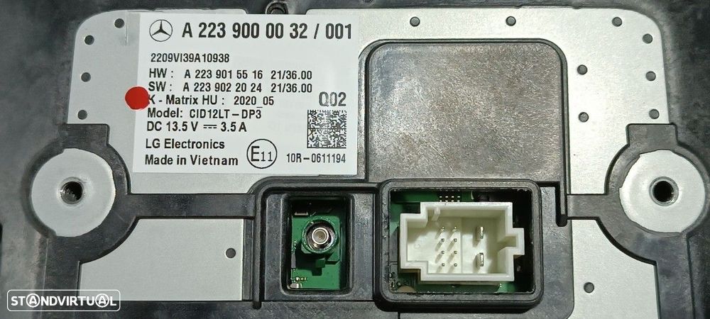 TELA/ECRÃ MULTIFUNÇÕES MERCEDES EQS 450+ - 4